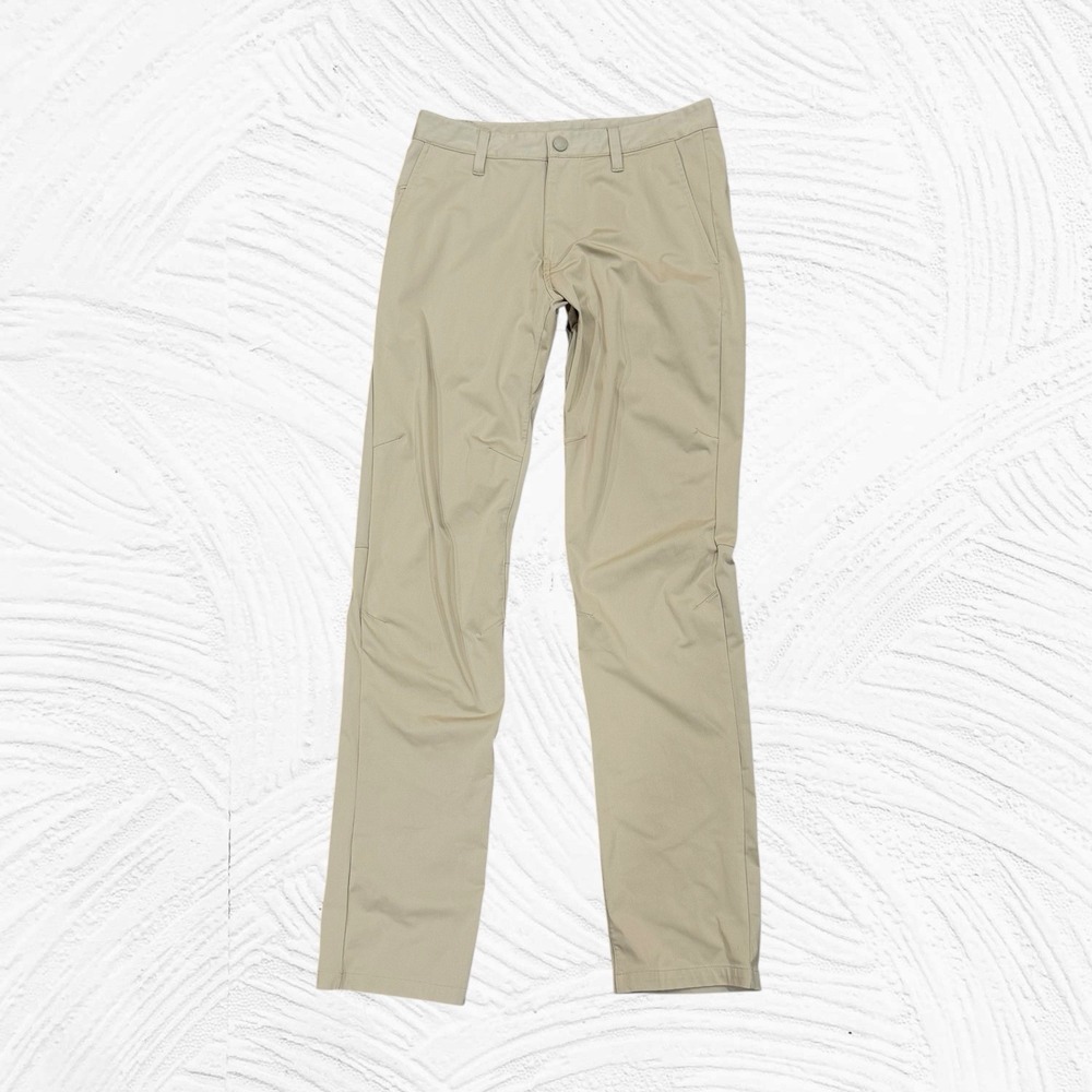 Rhone Commuter Slim Pants Mens 28X32 Tan Performance Stretch Chino